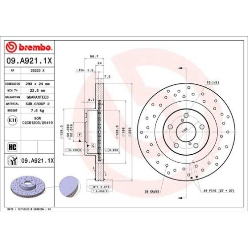 BREMBO Bremsscheibe XTRA LINE - Xtra