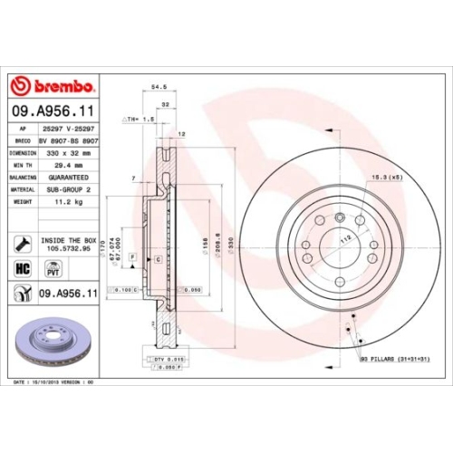 BREMBO Bremsscheibe PRIME LINE - UV Coated