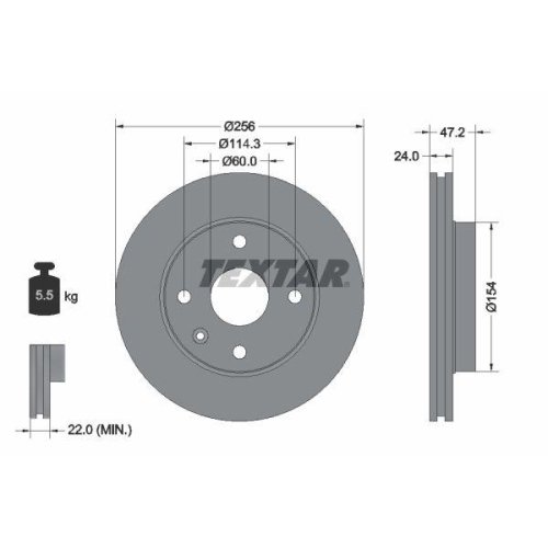 TEXTAR Bremsscheibe