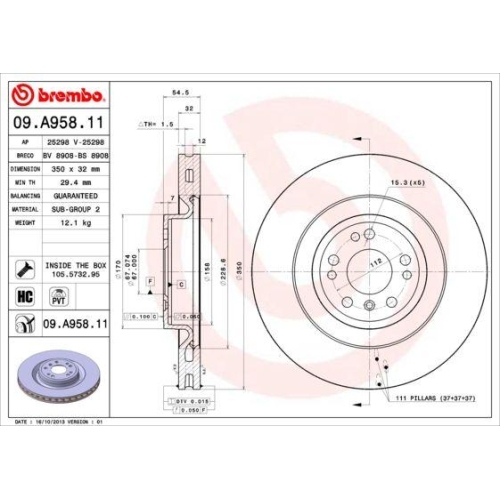 BREMBO Bremsscheibe PRIME LINE - UV Coated