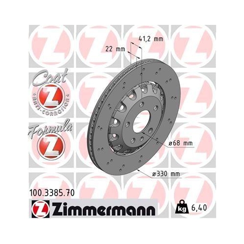 ZIMMERMANN Bremsscheibe FORMULA Z