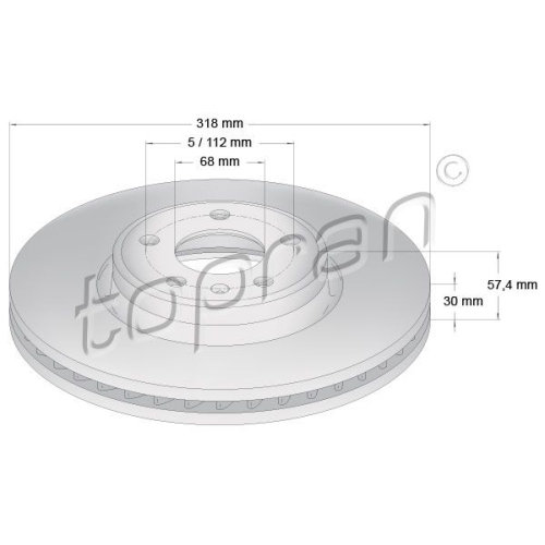 TOPRAN Bremsscheibe COATED