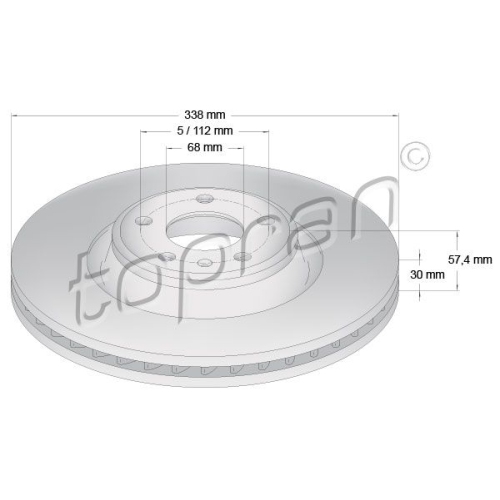 TOPRAN Bremsscheibe COATED