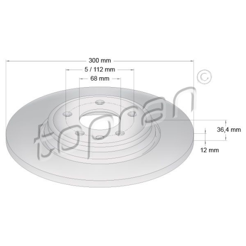 TOPRAN Bremsscheibe COATED