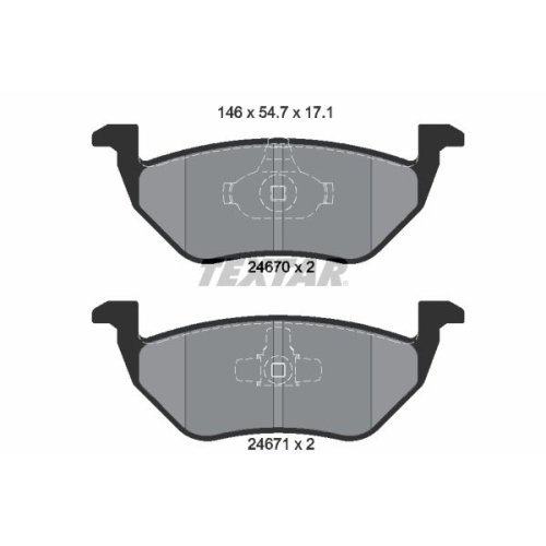 TEXTAR Bremsbelagsatz, Scheibenbremse