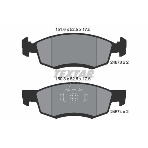 TEXTAR Bremsbelagsatz, Scheibenbremse Q+