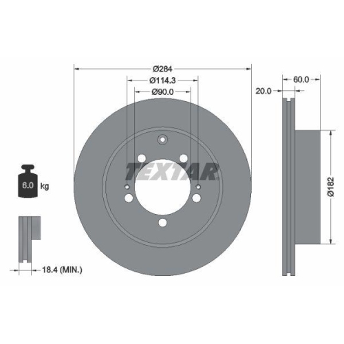 TEXTAR Bremsscheibe