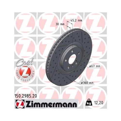 ZIMMERMANN Bremsscheibe COAT Z