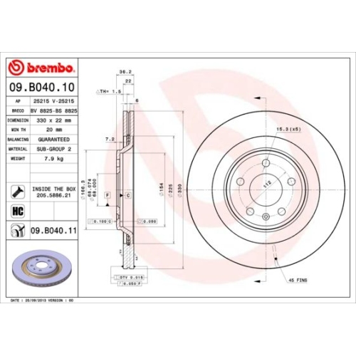 BREMBO Bremsscheibe PRIME LINE - UV Coated