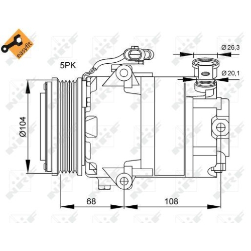 NRF Kompressor, Klimaanlage EASY FIT