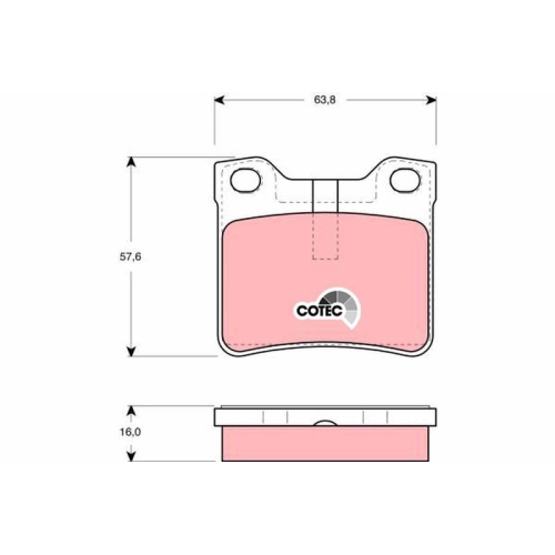 TRW Bremsbelagsatz, Scheibenbremse COTEC