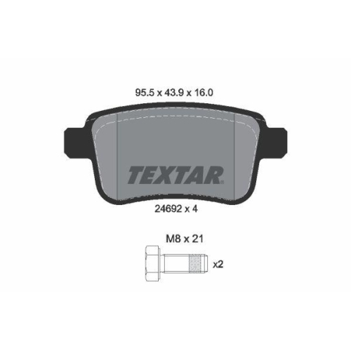 TEXTAR Bremsbelagsatz, Scheibenbremse Q+