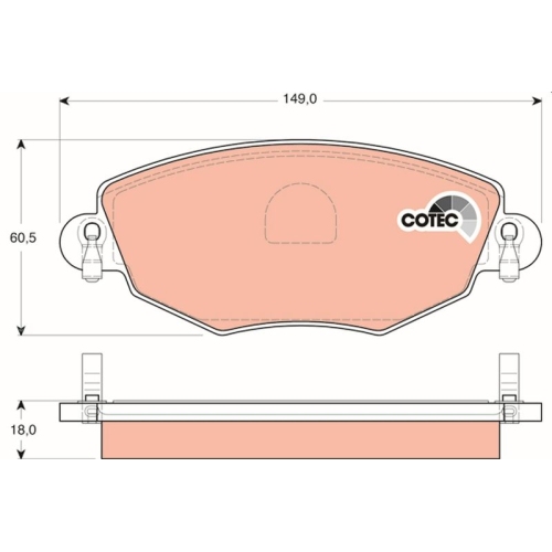 TRW Bremsbelagsatz, Scheibenbremse COTEC