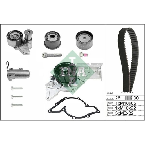 Schaeffler INA Wasserpumpe + Zahnriemensatz