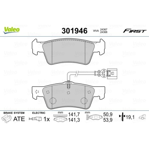 VALEO Bremsbelagsatz, Scheibenbremse FIRST