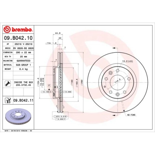 BREMBO Bremsscheibe PRIME LINE - UV Coated