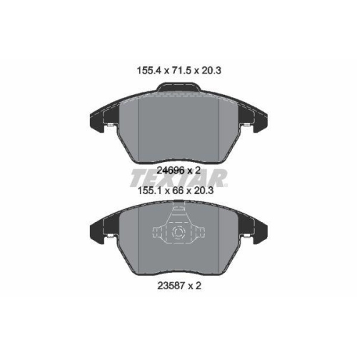 TEXTAR Bremsbelagsatz, Scheibenbremse Q+