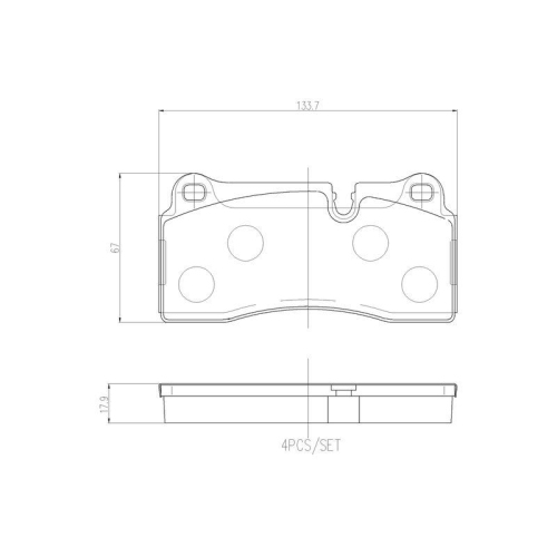 BREMBO Bremsbelagsatz, Scheibenbremse PRIME LINE