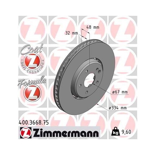 ZIMMERMANN Bremsscheibe FORMULA Z