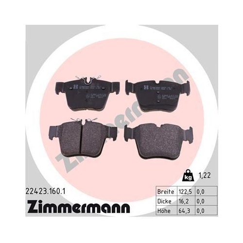 ZIMMERMANN Bremsbelagsatz, Scheibenbremse