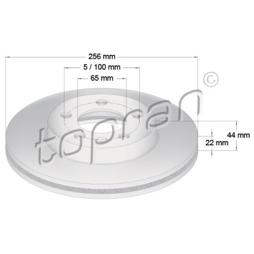 TOPRAN Bremsscheibe COATED