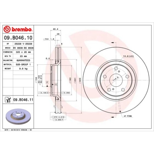 BREMBO Bremsscheibe PRIME LINE - UV Coated