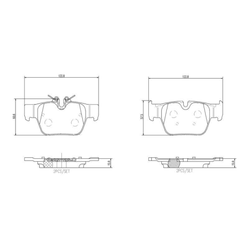 BREMBO Bremsbelagsatz, Scheibenbremse PRIME LINE