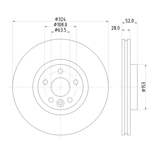 HELLA PAGID Bremsscheibe PRO High Carbon