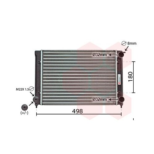 VAN WEZEL Kühler, Motorkühlung *** IR PLUS ***