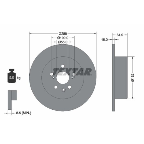 TEXTAR Bremsscheibe PRO