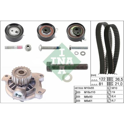 Schaeffler INA Wasserpumpe + Zahnriemensatz