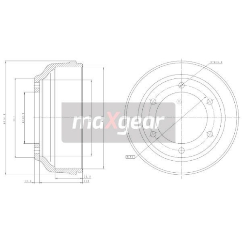 MAXGEAR Bremstrommel