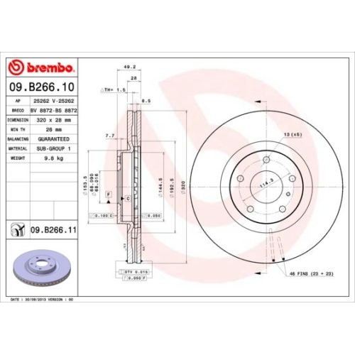 BREMBO Bremsscheibe PRIME LINE - UV Coated