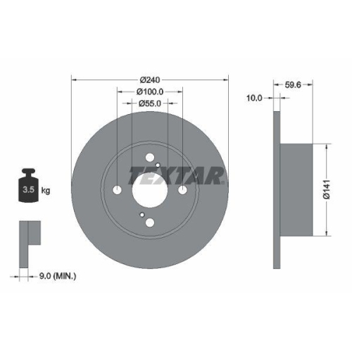 TEXTAR Bremsscheibe