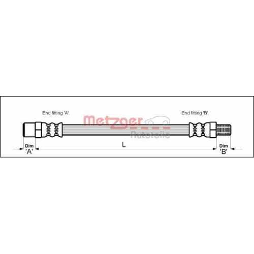 METZGER Bremsschlauch GREENPARTS