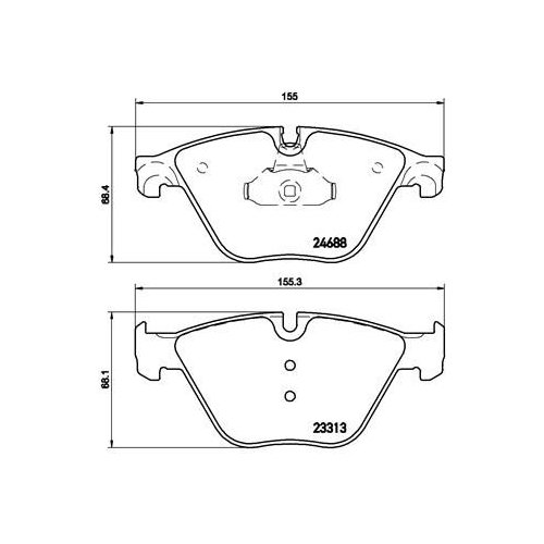 BREMBO Bremsbelagsatz, Scheibenbremse PRIME LINE