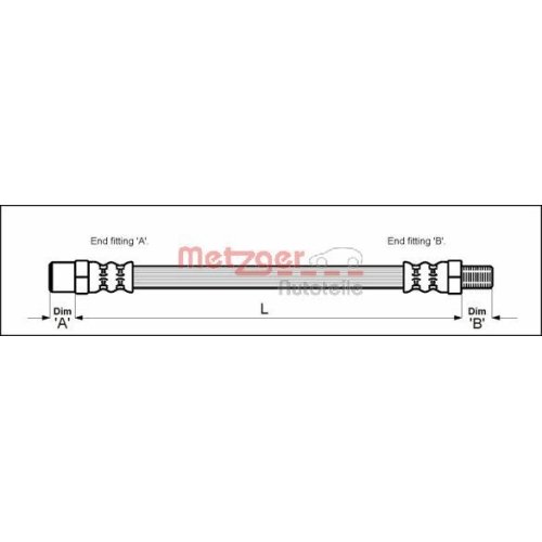 METZGER Bremsschlauch GREENPARTS