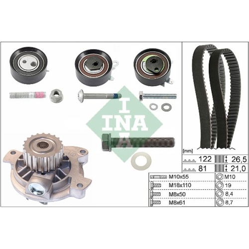 Schaeffler INA Wasserpumpe + Zahnriemensatz