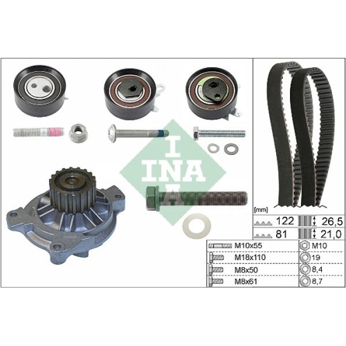 Schaeffler INA Wasserpumpe + Zahnriemensatz