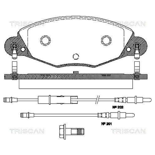 TRISCAN Bremsbelagsatz, Scheibenbremse