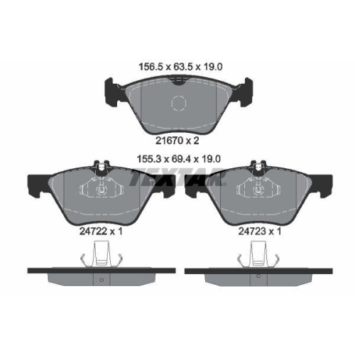 TEXTAR Bremsbelagsatz, Scheibenbremse Q+