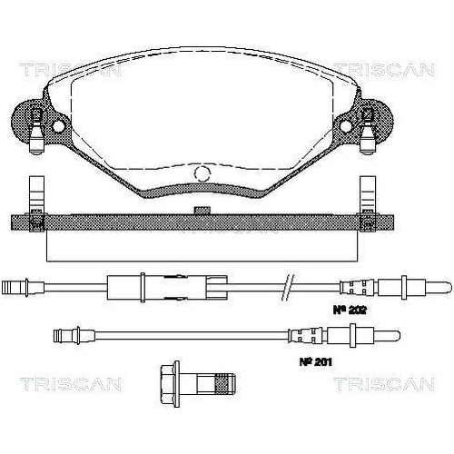 TRISCAN Bremsbelagsatz, Scheibenbremse