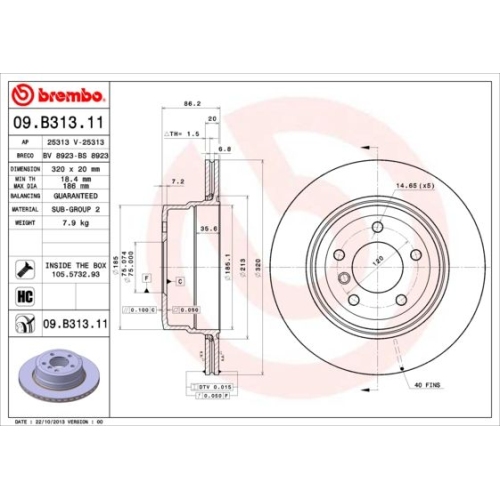 BREMBO Bremsscheibe PRIME LINE - UV Coated