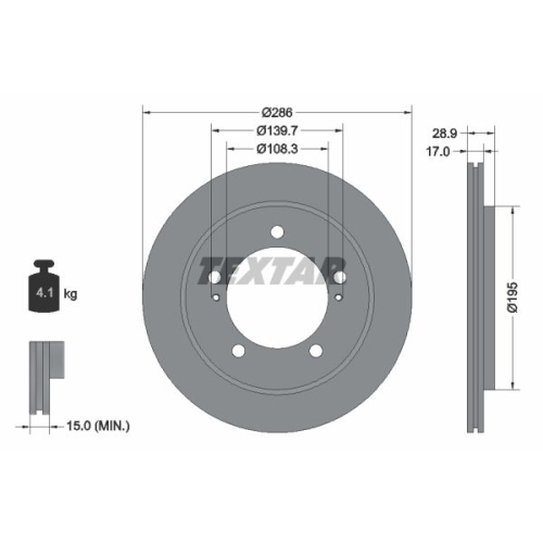 TEXTAR Bremsscheibe