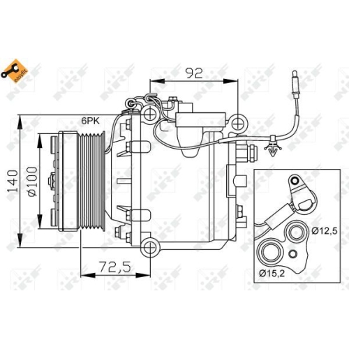 NRF Kompressor, Klimaanlage EASY FIT