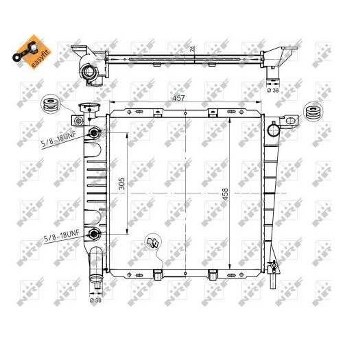 NRF Kühler, Motorkühlung EASY FIT