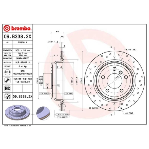 BREMBO Bremsscheibe XTRA LINE - Xtra