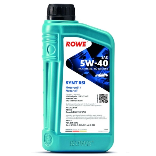 ROWE Motoröl HIGHTEC SYNT RSi SAE 5W-40 (20068)