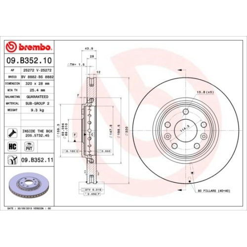 BREMBO Bremsscheibe PRIME LINE - UV Coated