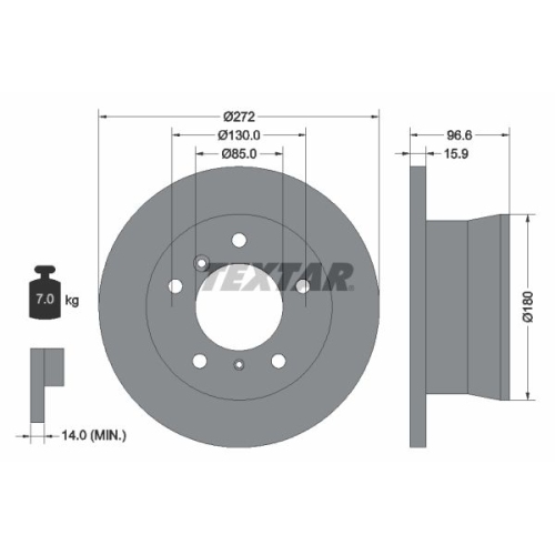 TEXTAR Bremsscheibe PRO